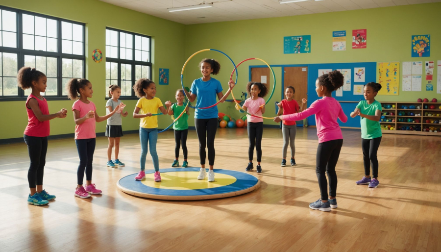 5 idées d’exercices de coordination avec des cerceaux